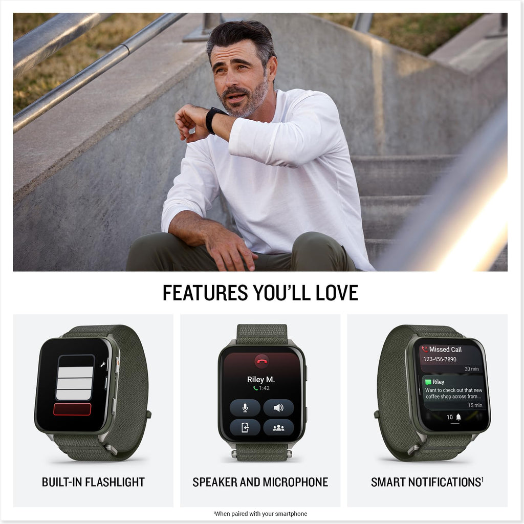 Garmin® Venu® X1, Thin and Lightweight GPS Smartwatch, AMOLED Display, Advanced Health and Fitness Features, Black with Slate Titanium