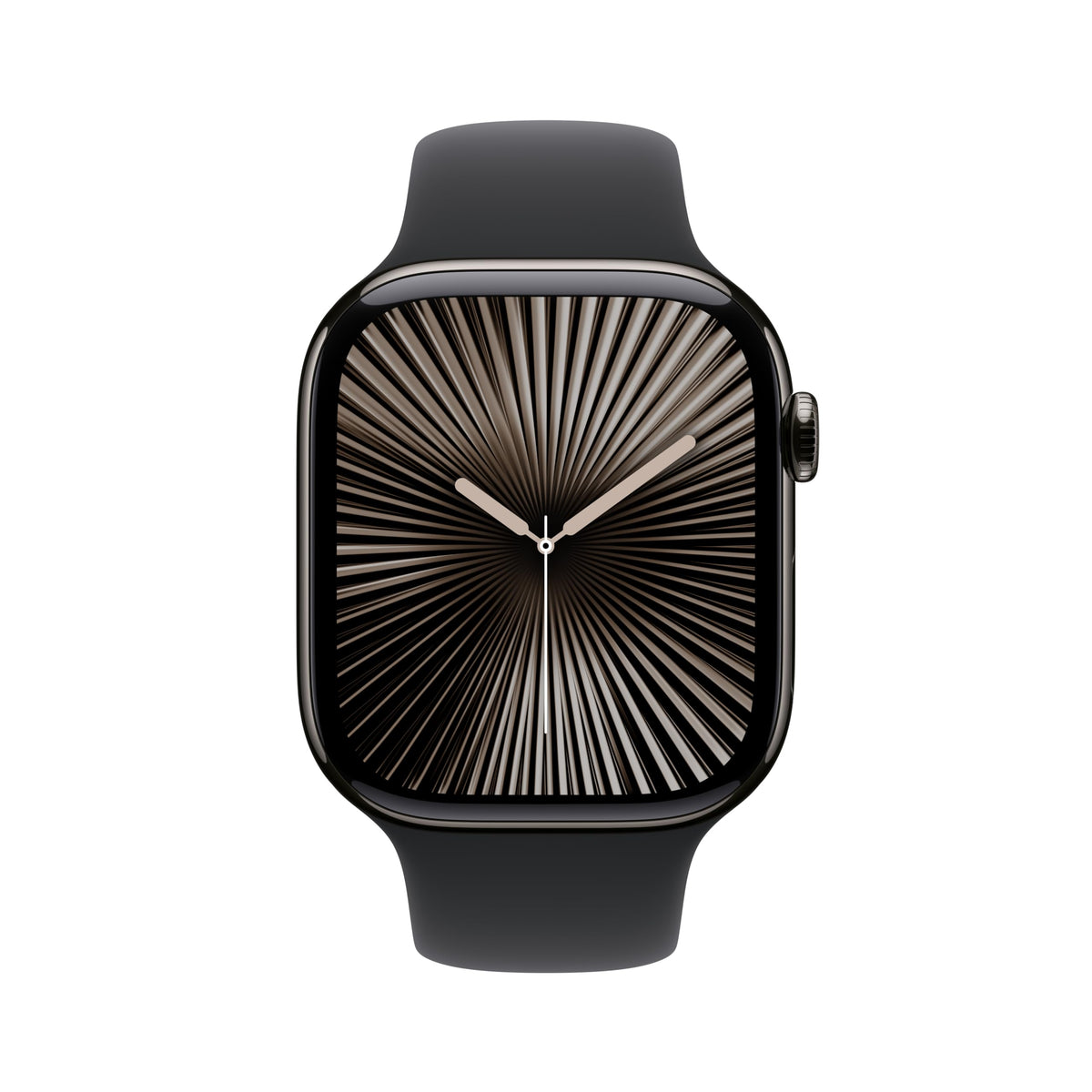 Apple Watch Series 10 [GPS 46mm case] Smartwatch with Jet Black Aluminum Case with Black Sport Band - M/L. Fitness Tracker, ECG App, Always-On Retina