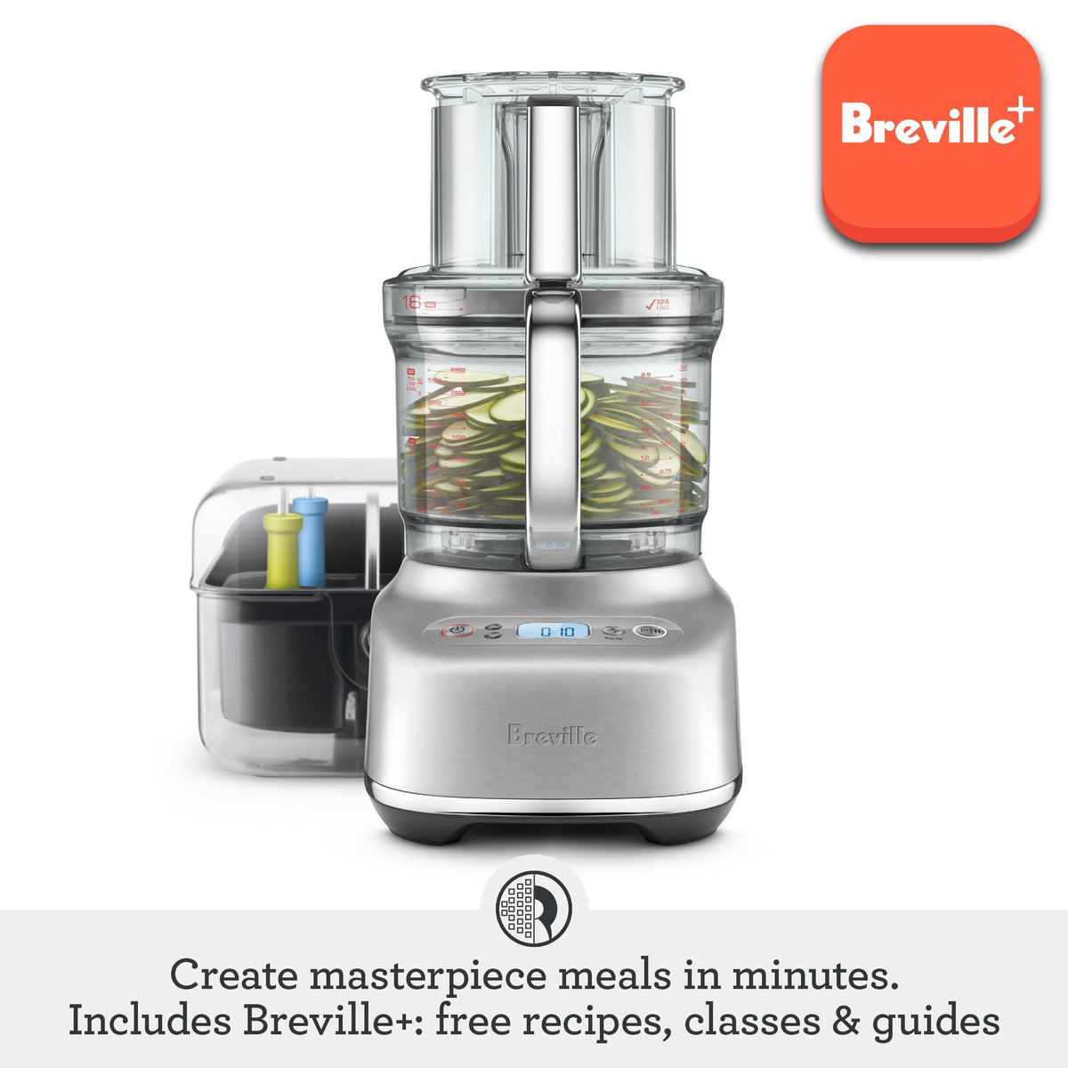 Breville BFP810 Sous Chef 16 Cup Food Processor, Large, Brushed Stainless Steel
