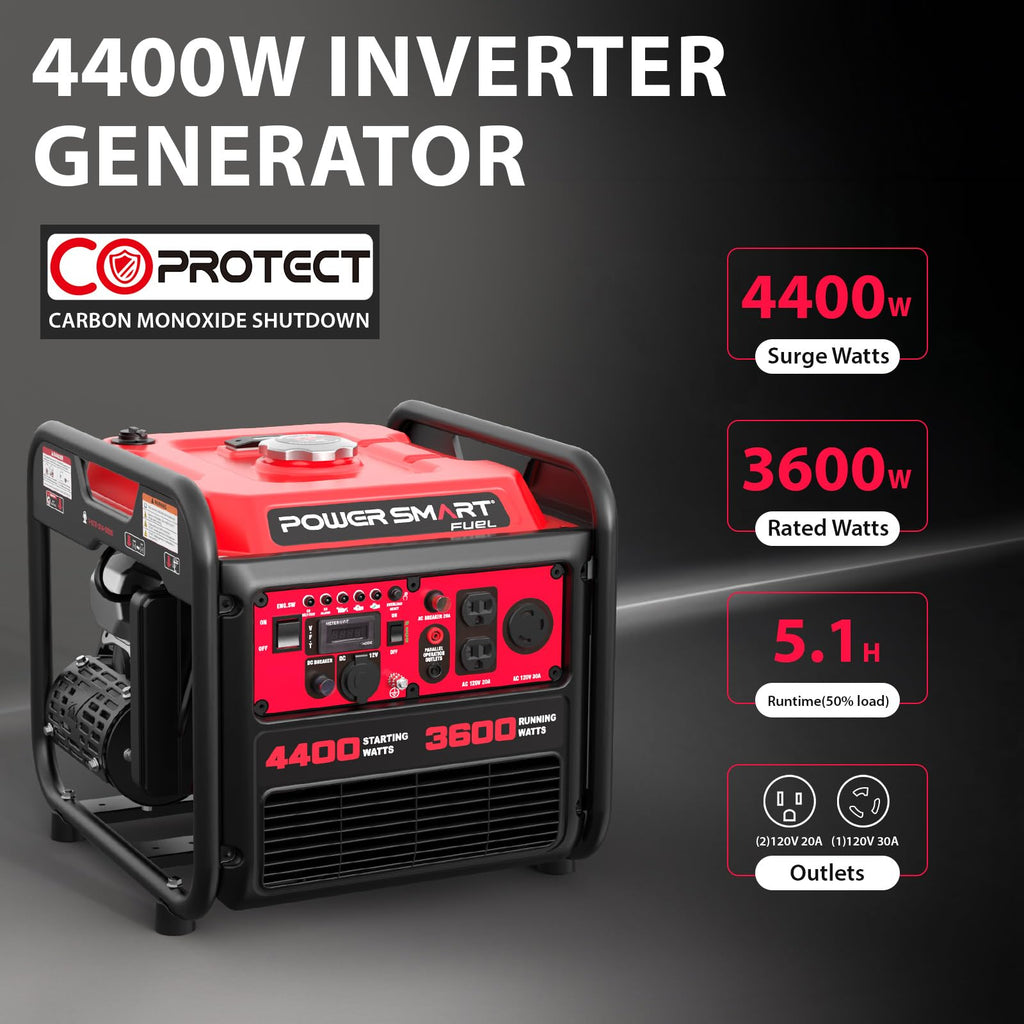 2500-Watt Portable Inverter Generator with Quiet Technology
