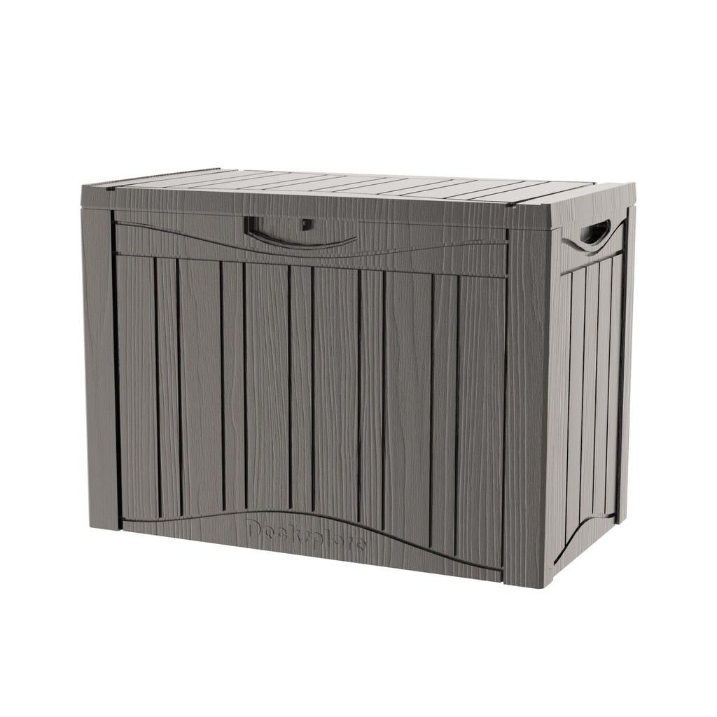 Mersco 320 Gallon Double-Wall Resin Deck Box - Lockable Waterproof Outdoor Storage Box, 1000lbs Capacity & Doubles as Seating for Patio Furniture