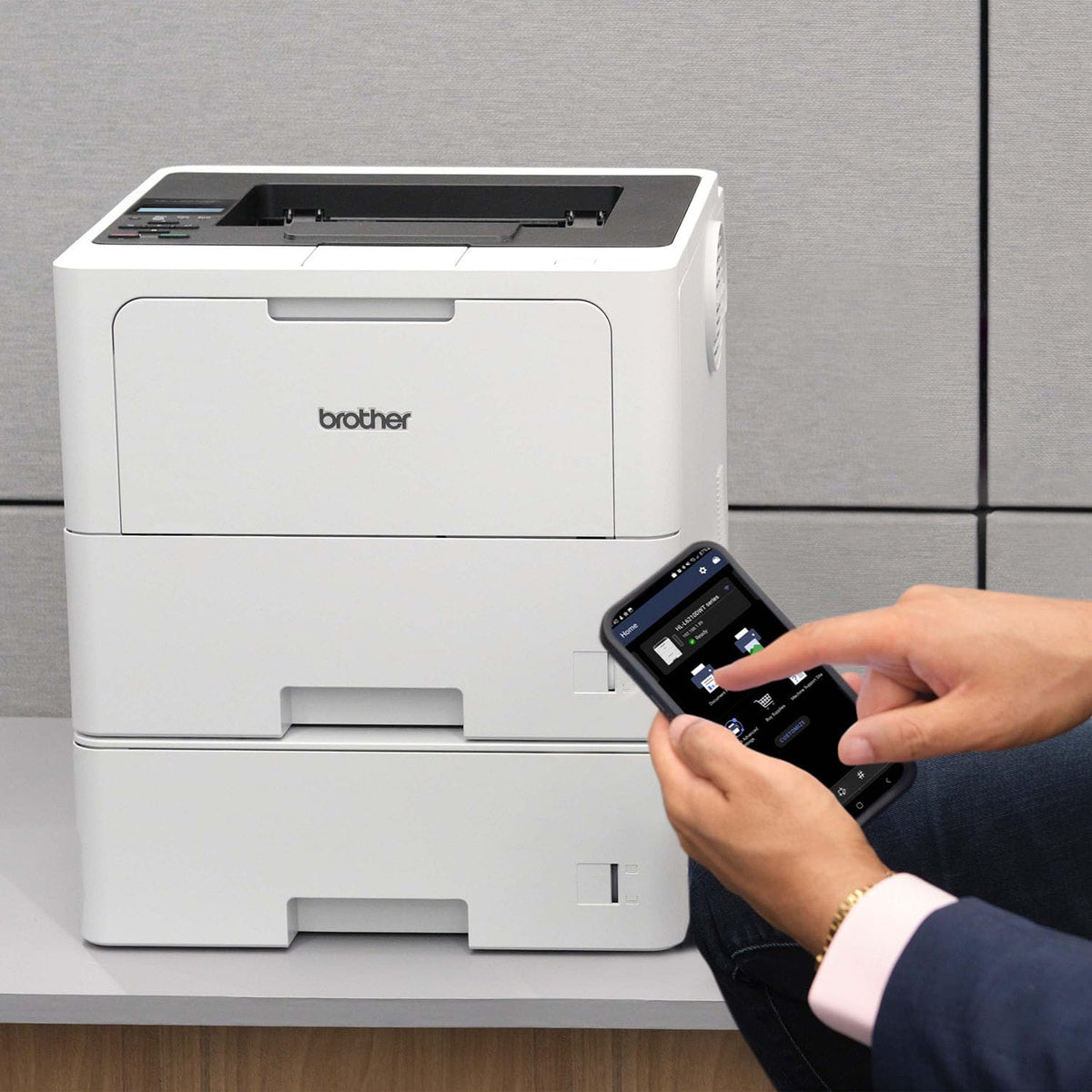 Brother Professional Laser Printer with High-Speed 50 ppm Output, Advanced Security Features, and Wireless Networking for Business, Monochrome