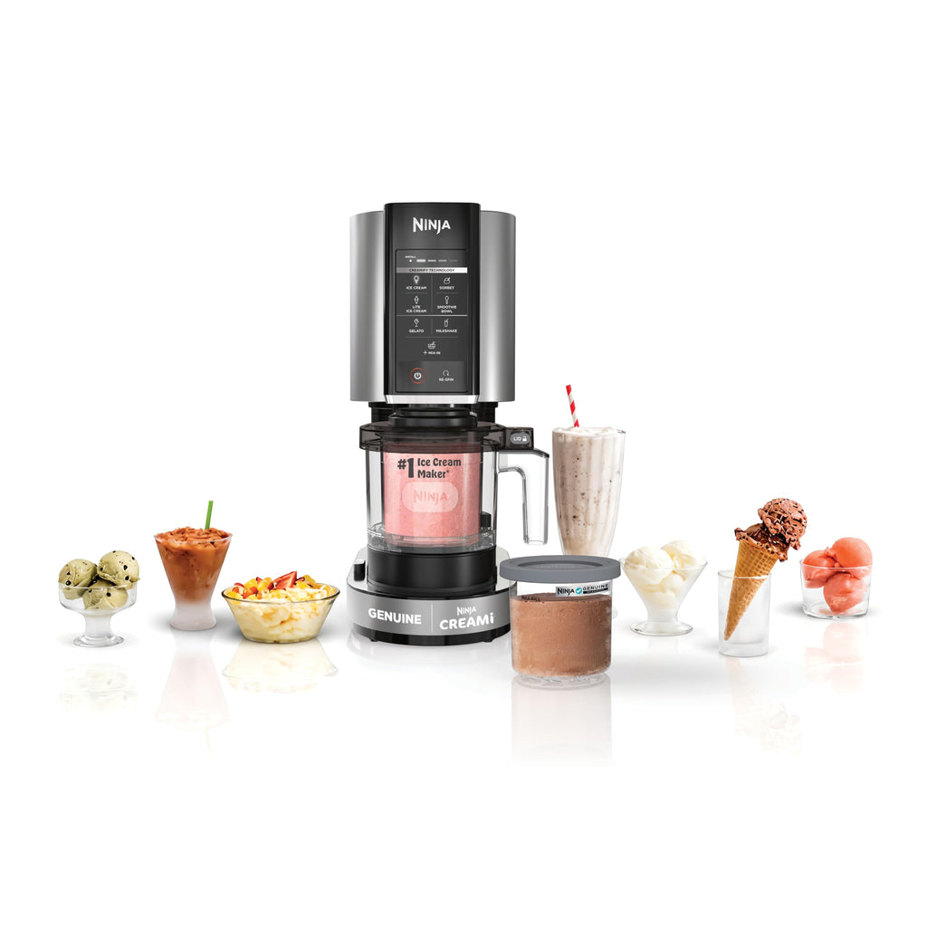 Ninja NC301 CREAMi Ice Cream Maker, for Gelato, Mix-ins, Milkshakes, Sorbet, Smoothie Bowls & More, 7 One-Touch Programs, with (2) Pint Containers &