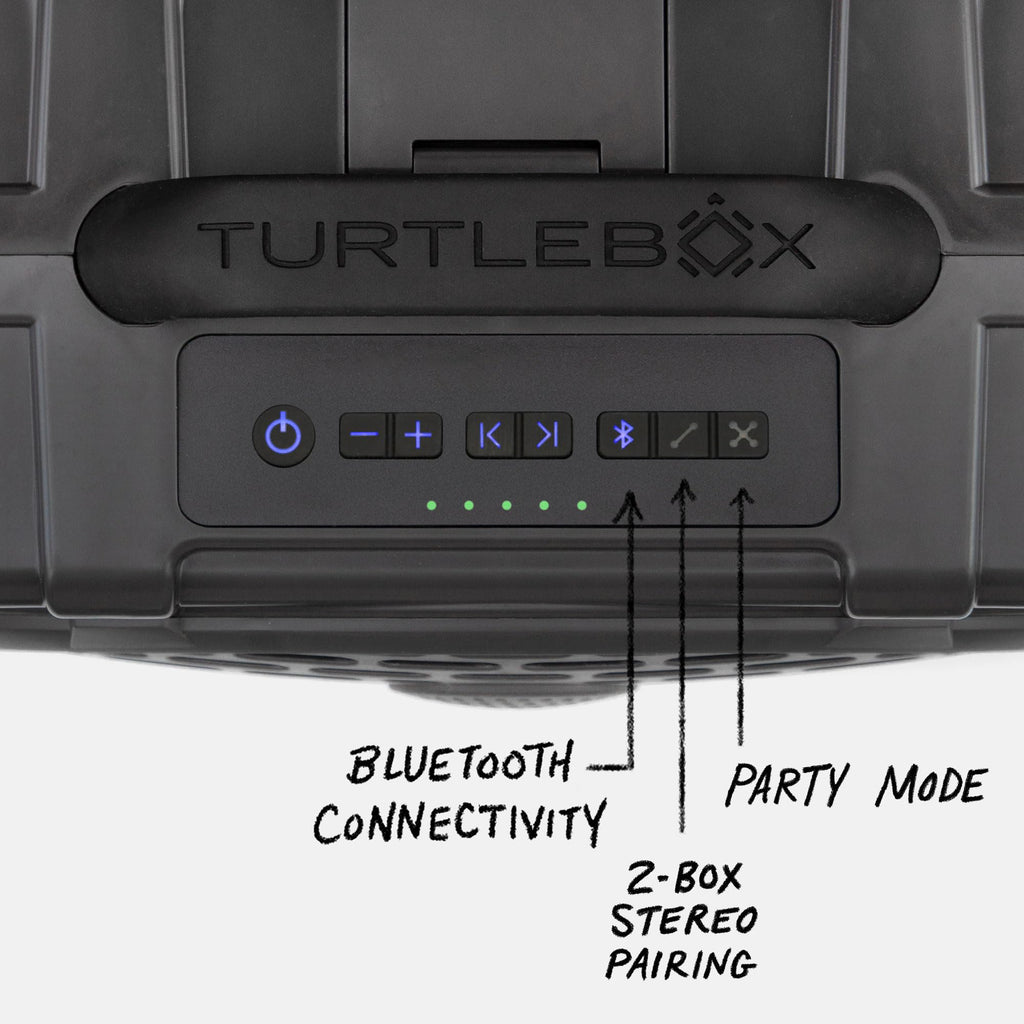 Turtlebox Original Gen 3: Portable Outdoor Bluetooth Speaker C Ultra-Loud (120dB), Waterproof (IP67), Rugged, Impact-Resistant, 3-Day Battery | Party