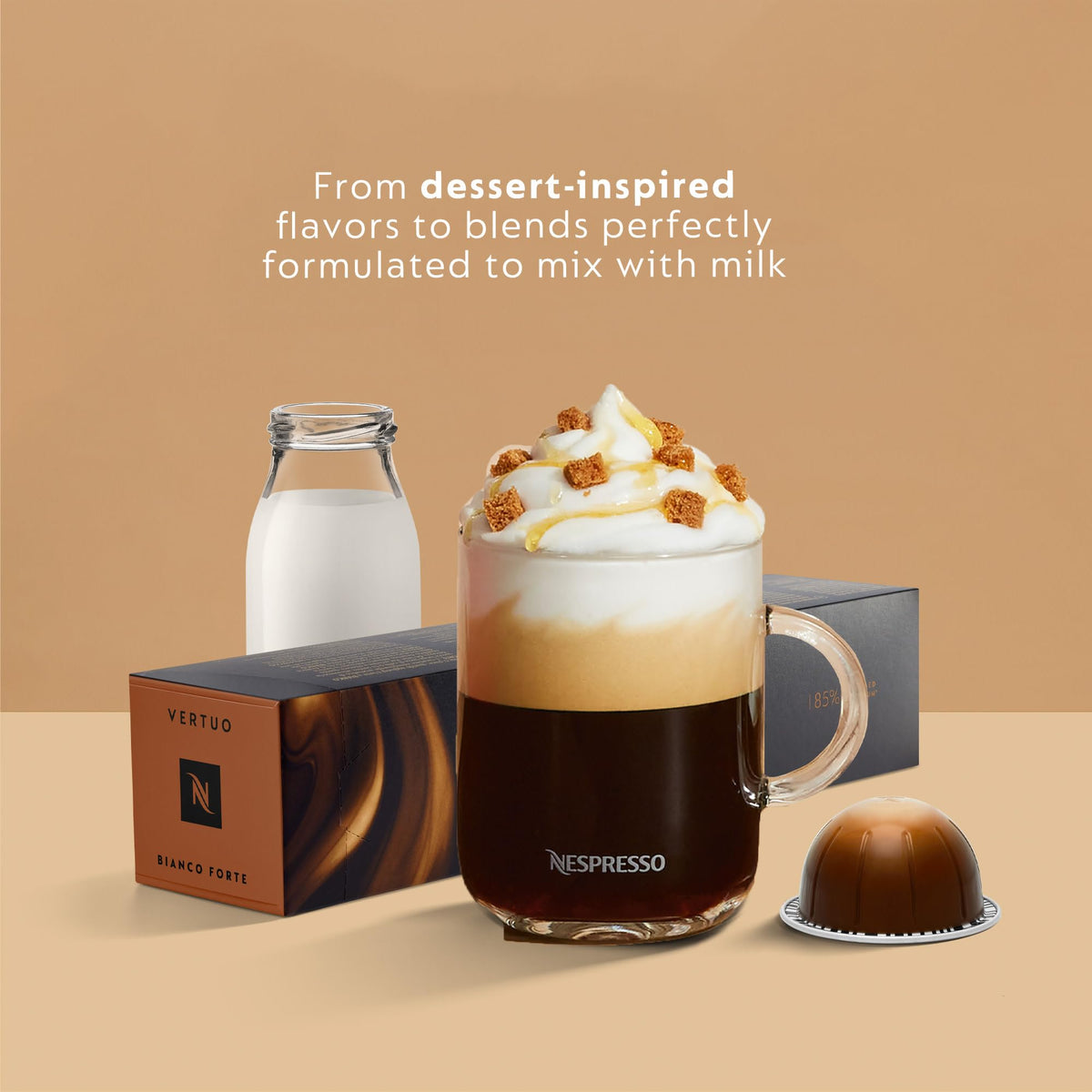 Nespresso Vertuo Lattissima Coffee and Espresso Maker by De'Longhi, Matte Black & Glossy