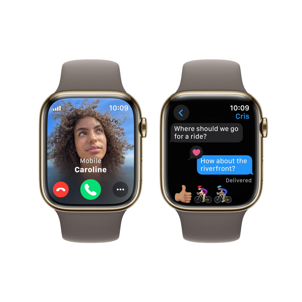 Apple Watch Series 9 [GPS 45mm] Midnight Aluminum Case with Midnight Sport Band M/L (Renewed)