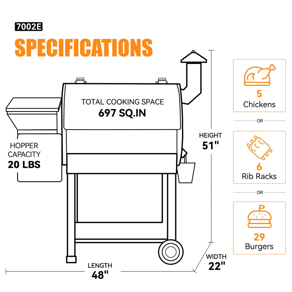 Z GRILLS ZPG-450A2 Wood Pellet Grill & Smoker, PID V3.0 Controller, 459 Sq in Cook Area, Foldable Shelf, Meat Probe, Rain Cover, 8 in 1 BBQ Grill