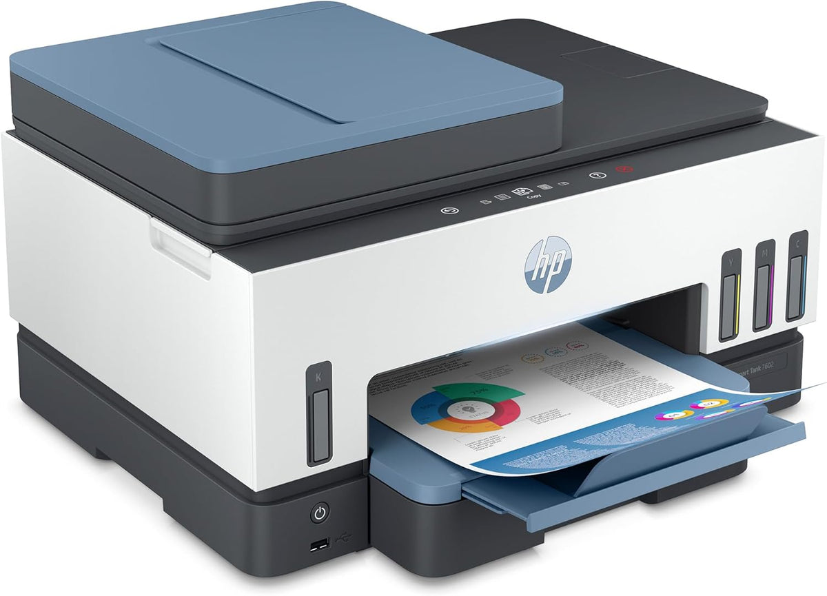 HP Smart Tank 7602 Wireless All-in-One Ink Tank Printer, Scanner, Copier with 2 Years of Ink Included, Best-for-Home Office, Cartridge-Free