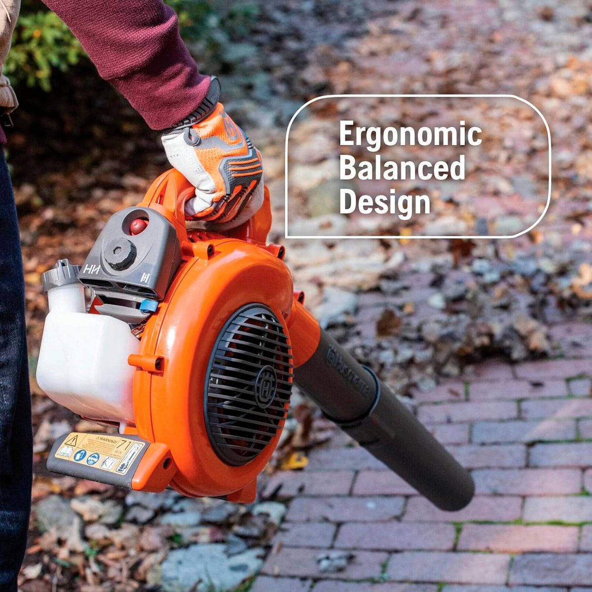 Husqvarna 125B Gas Leaf Blower, 28-cc 1.1-HP 2-Cycle Handheld Leaf Blower, 470-CFM, 170-MPH, 12.5-N Powerful Clearing Performance and Ergonomic