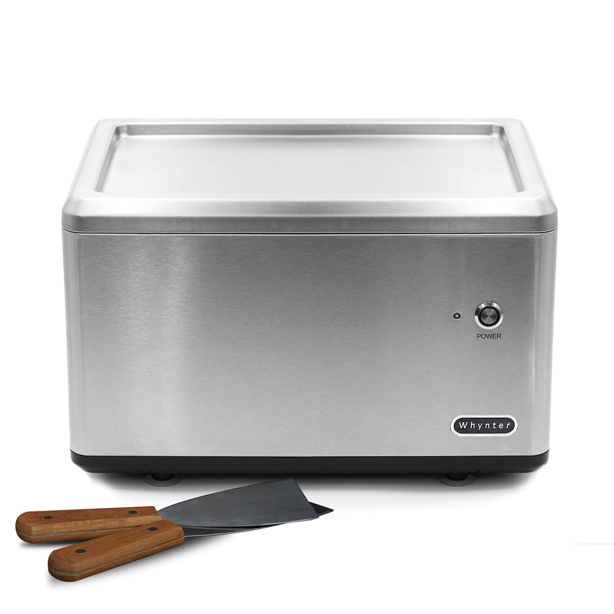 Whynter Ice Cream Maker Machine Automatic 2.1 Qt. with Built-In Compressor, LCD Digital Display & Timer, No Pre-Freezing, ICM-200LS, Stainless Steel