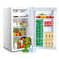 3.2 Cu.ft Mini Fridge with Freezer, Compact Refrigerator with Reversible Single Door, Adjustable Thermostat, Low Noise, Energy Efficient for Office