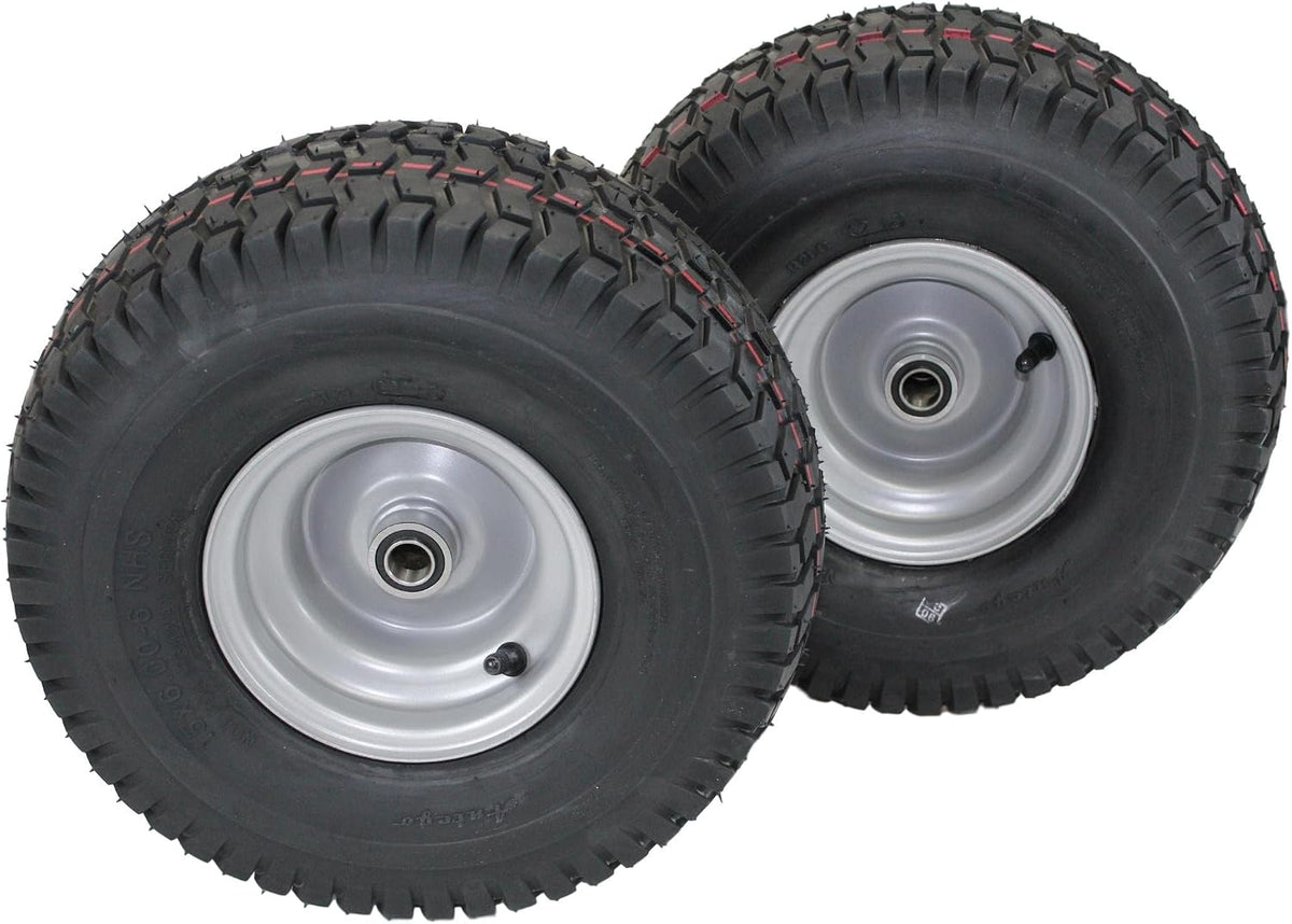 Antego 15x6.00-6 Tire & Wheel for Husqvarna/Poulan, 532106732, Set of 2
