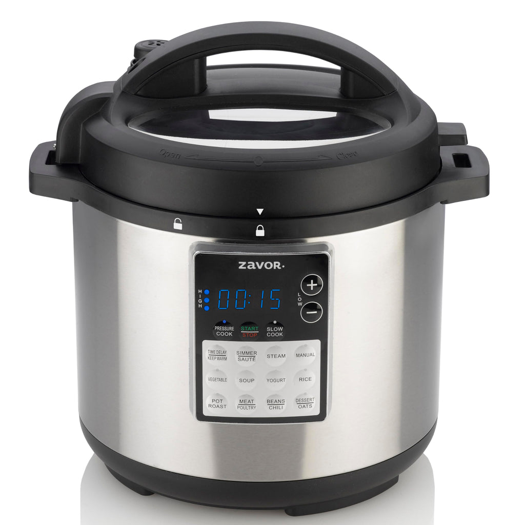 Zavor LUX LCD 6 Quart Multi-cooker with America's Test Kitchen Multicooker Perfection Cookbook, Stainless Steel