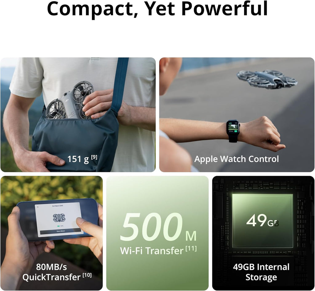 DJI Neo 2 Fly More Combo With RC-N3 Remote Controller, Stable Transmission With Digital Transceiver, 4K Drone for Beginners, 3 Batteries