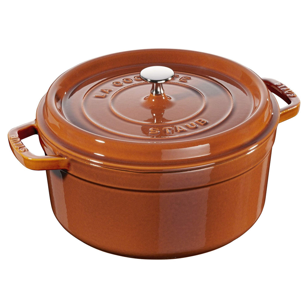 Staub Cast Iron 7-qt Round Cocotte - White Truffle, Made in France