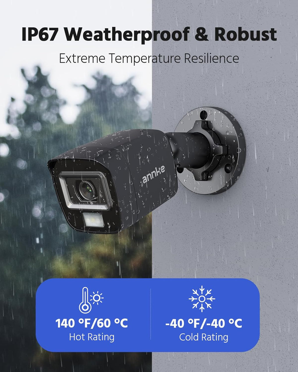 ANNKE 3K Lite Wired Security Camera System Outdoor with AI Human/Vehicle Detection, 8CH H.265+ DVR and 8 x 1920TVL 2MP IP67 Home CCTV Cameras with