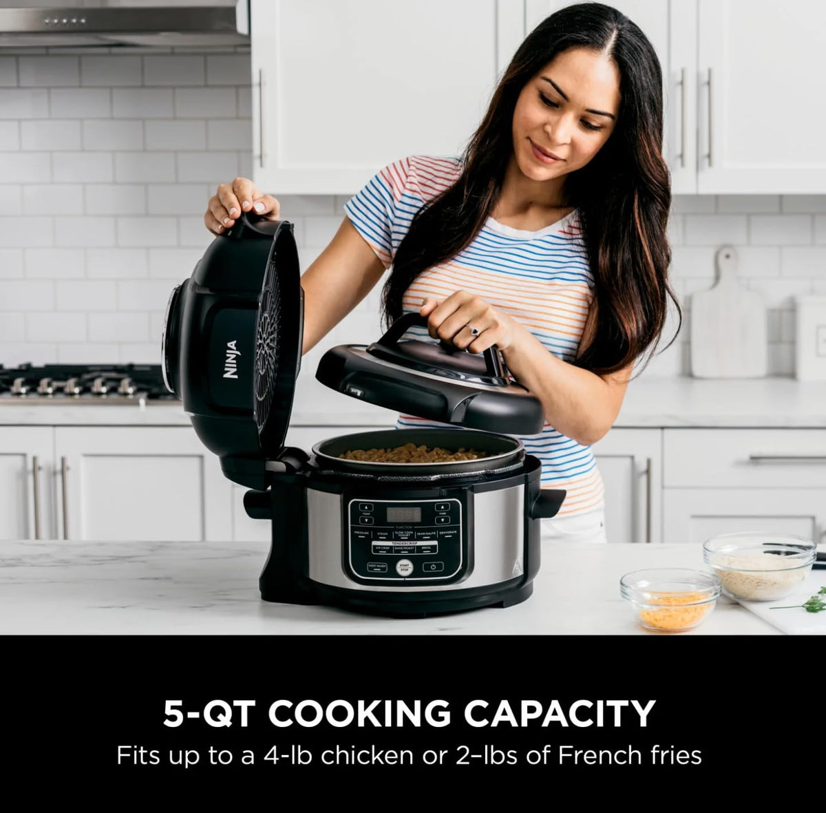 Ninja Foodi 10-in-1 Pressure Cooker & Air Fryer Combo, 6.5 Qt Stainless Steel Multi Cooker C Slow Cook, Steam, Bake, Roast, Dehydrate, Sear C Perfect