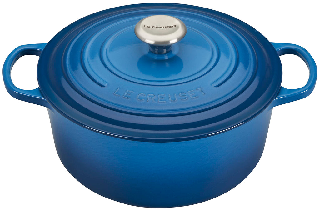 Le Creuset Enameled Cast Iron Signature Round Dutch Oven, 7.25 qt., Licorice
