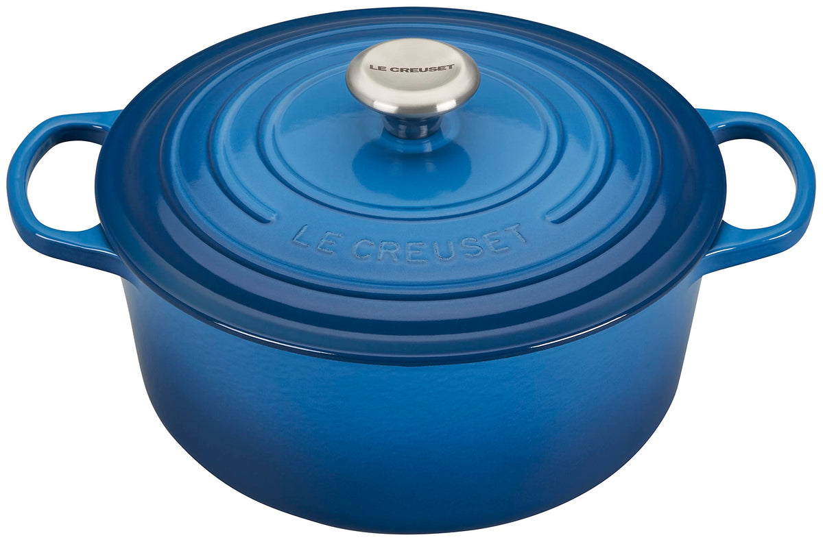 Le Creuset Enameled Cast Iron Signature Round Dutch Oven, 7.25 qt., Licorice