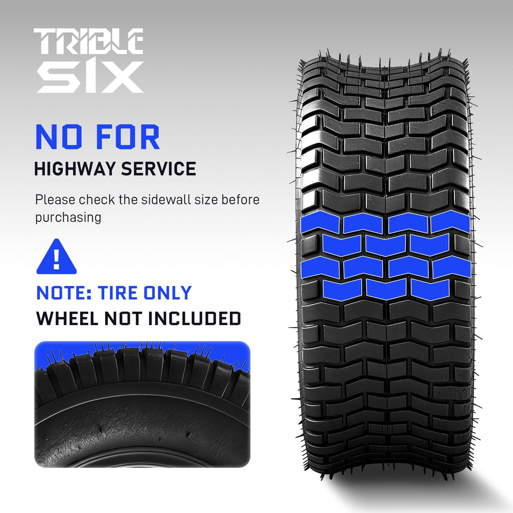 20x8.00-8 Lawn Mower Tire, 4 Ply,Tubeless, 2 Pack