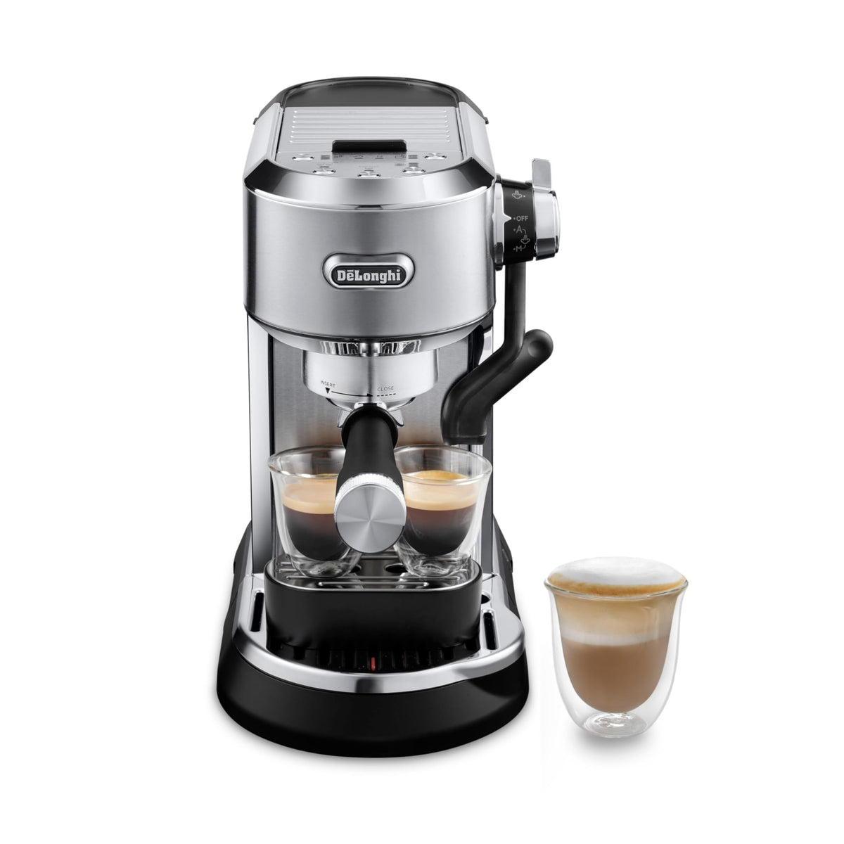 De'Longhi Dedica Maestro Plus Espresso Machine, Automatic Steam Wand, 3 Coffee Temp & Milk Foam Settings, 54oz Removable Tank, Easy-to-Clean