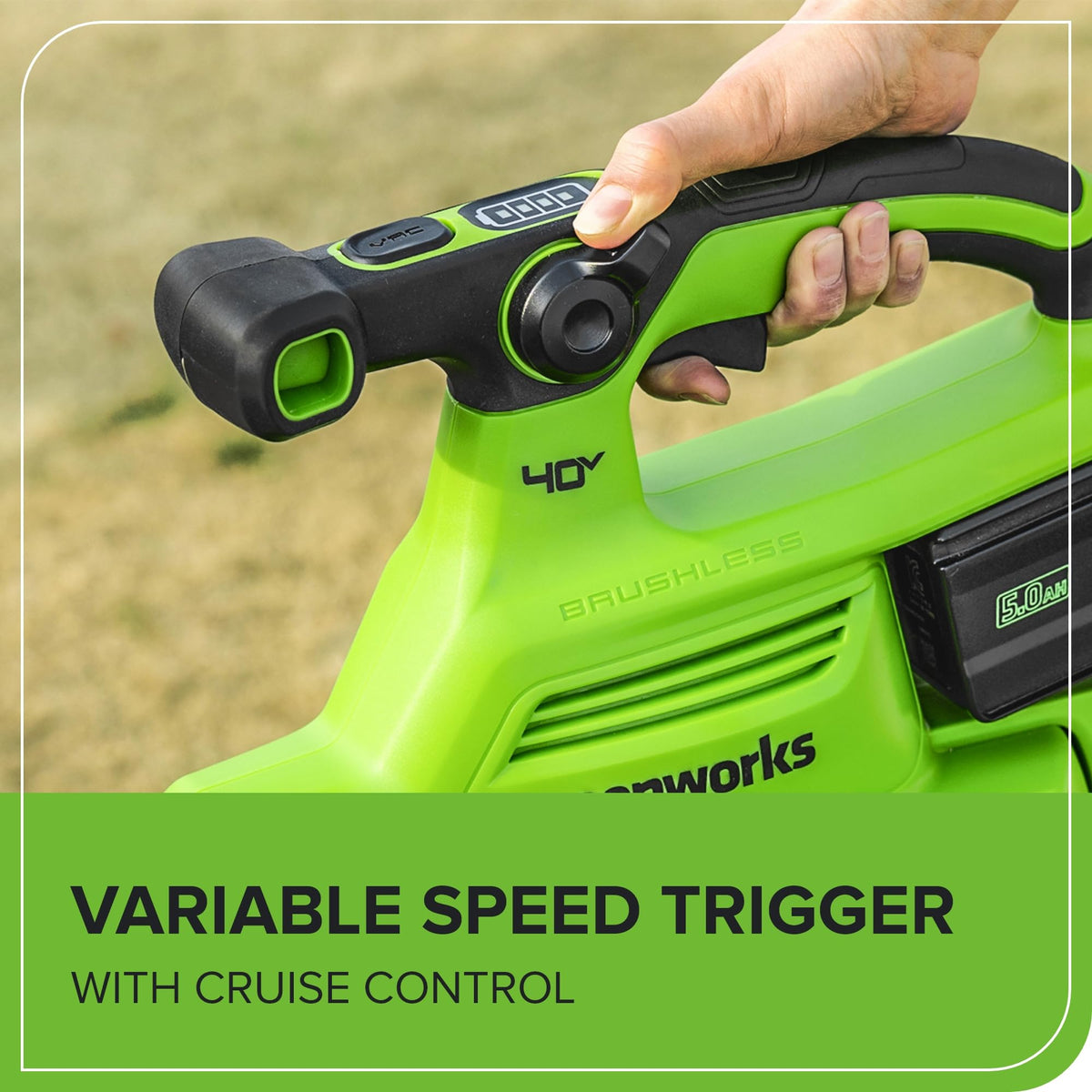 Greenworks 40V (230 MPH / 505 CFM) Cordless Brushless Leaf Blower/Vacuum with Bag, High Power, Lightweight & Quiet for Yard Debris Cleanup, Includes