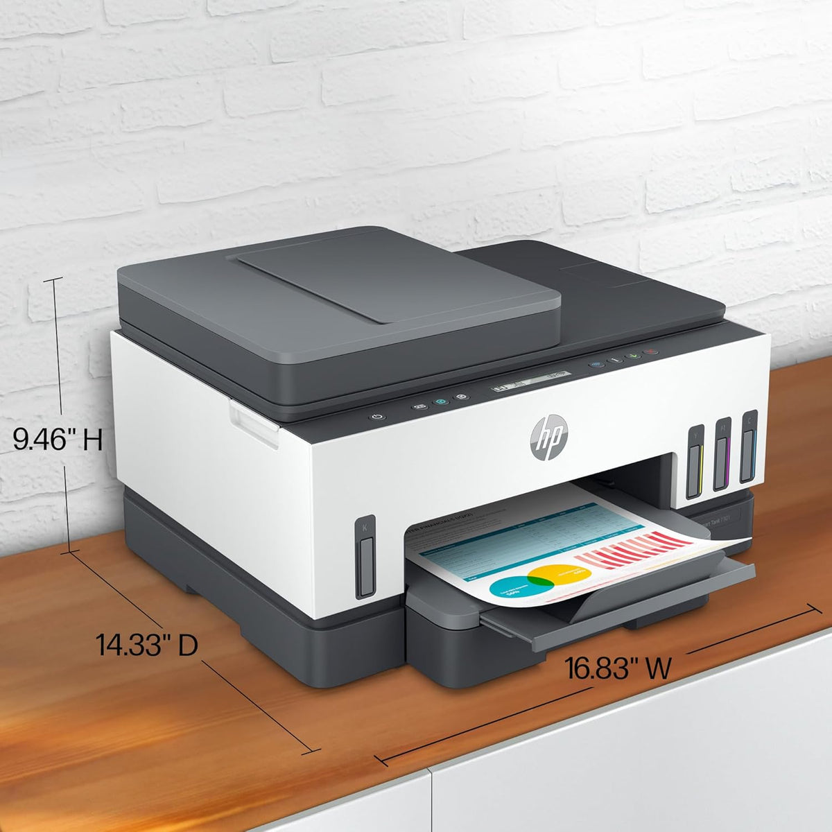 HP Smart Tank 7301 Wireless All-in-One Ink Tank Printer, Scanner, Copier with 2 Years of Ink Included, Best-for-Home Office, Cartridge-Free
