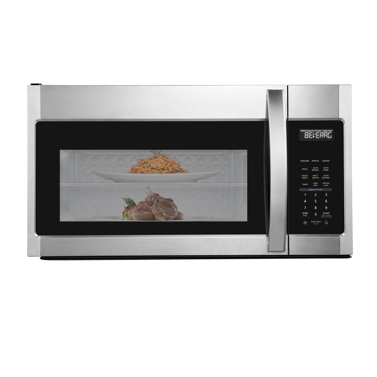 BLACK+DECKER EM044KB19 Over The Range Microwave Oven with One Touch, 1000 Watts, 400 CFM and Auto Cooking, OTR 1.9 Cu.ft