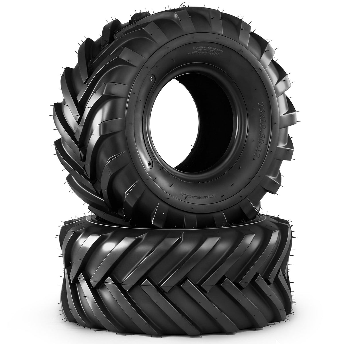 24x12.00-12 Lawn & Garden Mower Tires, Set of 2,6 Ply Tubeless