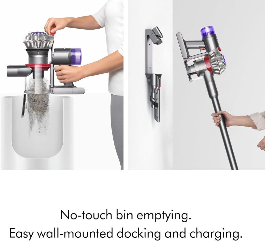 Dyson V8 Cordless Vacuum, Cleans Hard Floors and Carpets, Detangles, Converts to Handheld, 115AW, 2 Power Modes, Up to 40 Minutes1