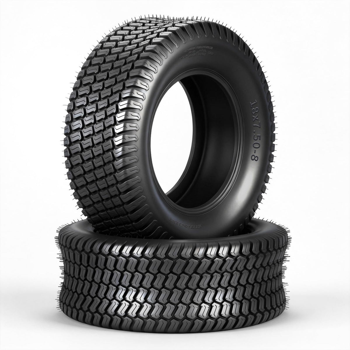20x8.00-10 Lawn Mower Tires, 4 Ply Tubeless, Set of 2
