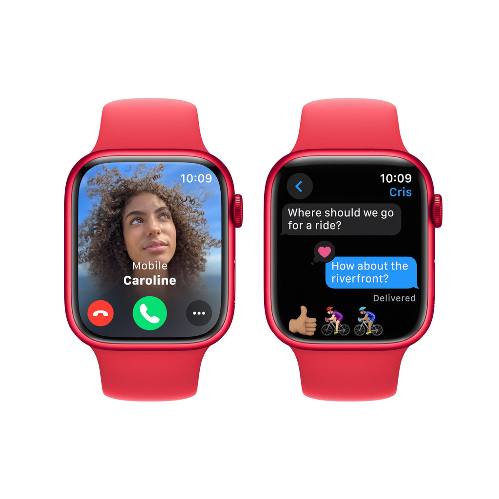 Apple Watch Series 9 [GPS 45mm] Midnight Aluminum Case with Midnight Sport Band M/L (Renewed)