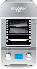 Kalorik Steakhouse Grill Pro Electric Broiler, 1500F Stainless Steel Steak Cooker with 2 Grill Plates, Electric Grill for BBQ Burgers & Fish, 1600