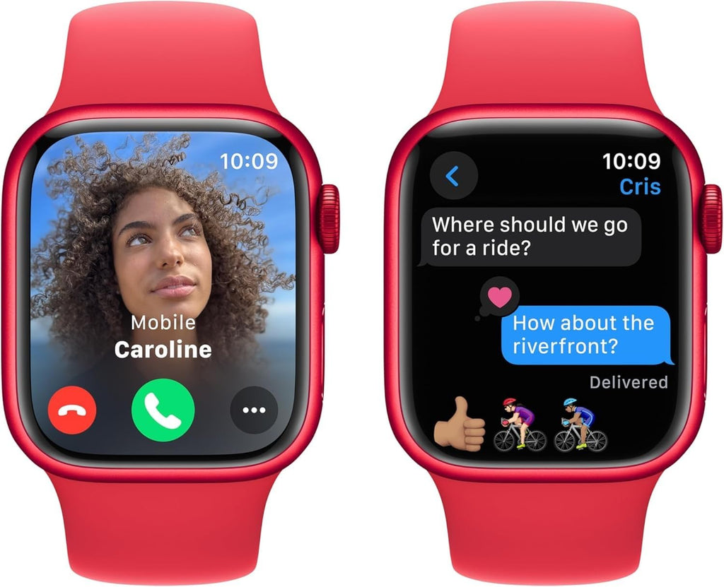 Apple Watch Series 9 [GPS 45mm] Midnight Aluminum Case with Midnight Sport Band M/L (Renewed)