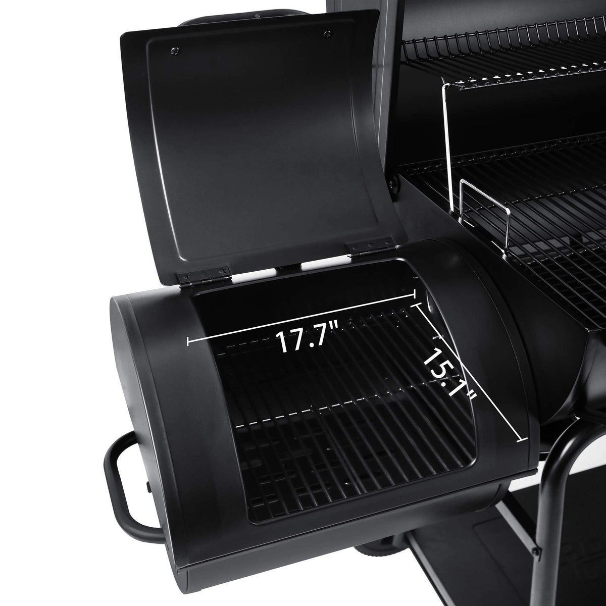 Royal Gourmet CC2036F Barrel Charcoal Grill with Offset Smoker, Outdoor BBQ Grill with 1200 Sq. In. Grilling Area for Large Event Gathering, Black