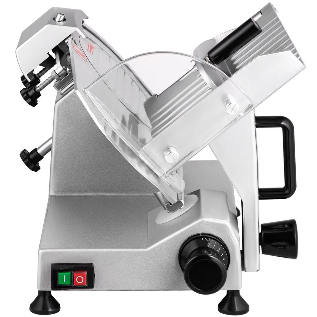 VEVOR Commercial Meat Slicer, 10 inch Electric Food Slicer, 240W Frozen Meat Deli Slicer, Premium Chromium-plated Steel Blade Semi-Auto Meat Slicer