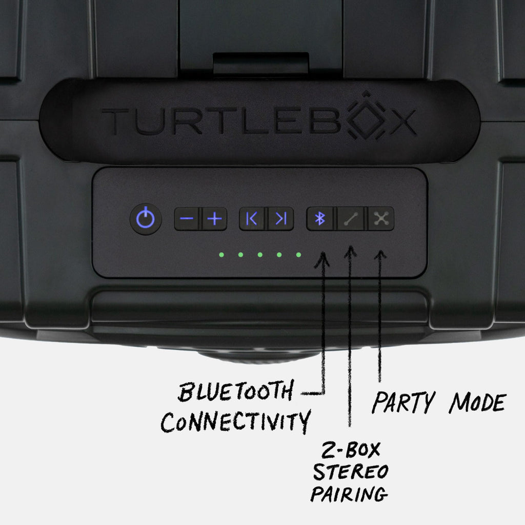 Turtlebox Original Gen 3: Portable Outdoor Bluetooth Speaker C Ultra-Loud (120dB), Waterproof (IP67), Rugged, Impact-Resistant, 3-Day Battery | Party