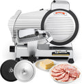 CGOLDENWALL Meat Slicer Machine, 10" 240W Electric Deli Meat Cheese Food Slicer, 0-1/2" Adjustable Thickness Semi-Auto Frozen Meat Slicer for Home &