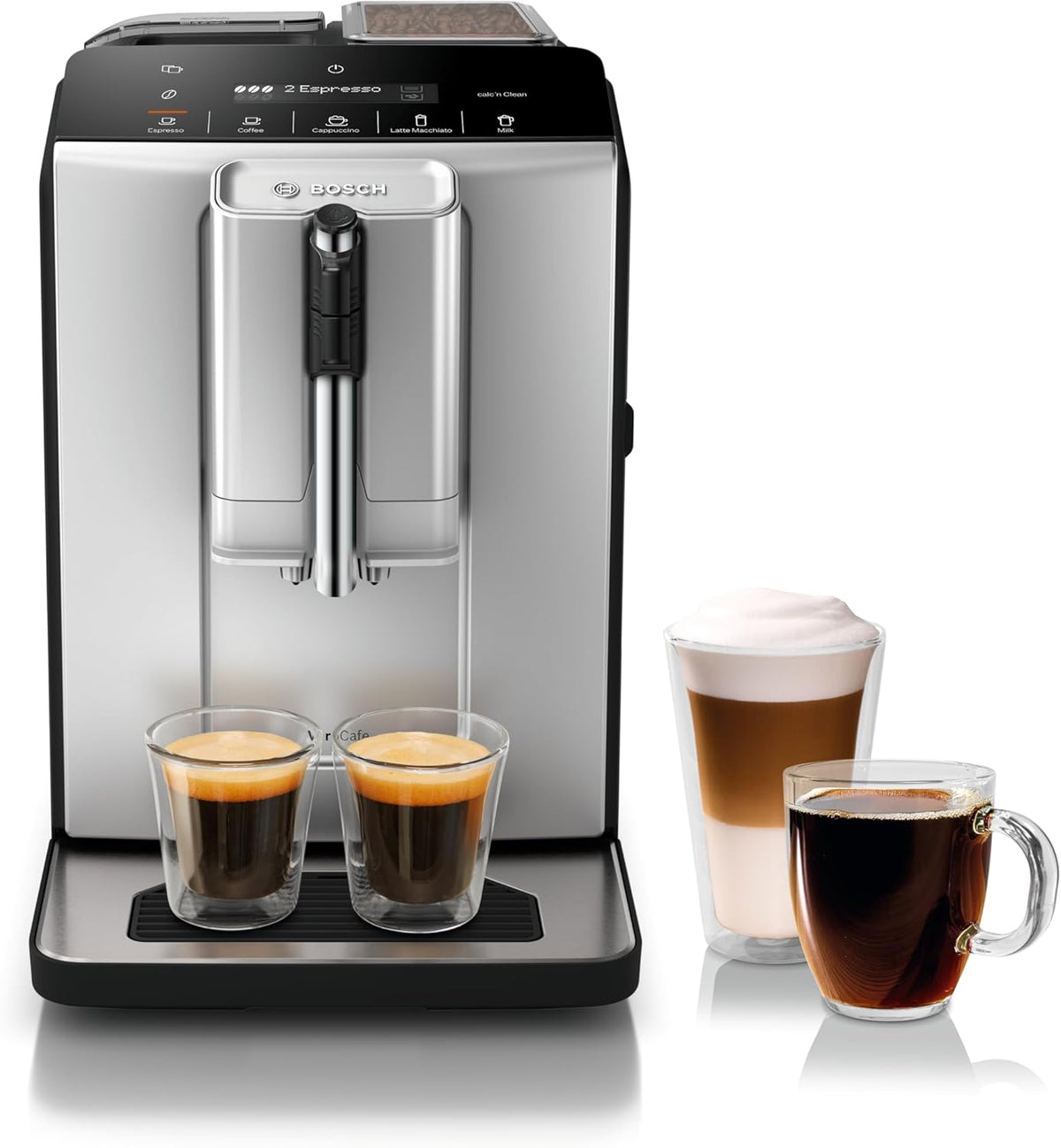 Bosch 300 Series Fully Automatic Espresso and Coffee Machine C In-Cup Frother, OneTouch Milk Drinks, 5 Drink Options, Ceramic Grinder, Easy Clean &