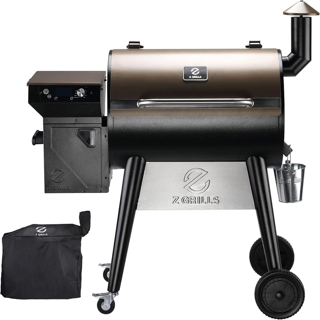 Z GRILLS 2025 Upgrade 8-in-1 Electric Wood Pellet Grill & Smoker with PID V3.0 Controller, LCD, 697 Sq In, Dual-Wall Insulation, Meat Probes, Easy