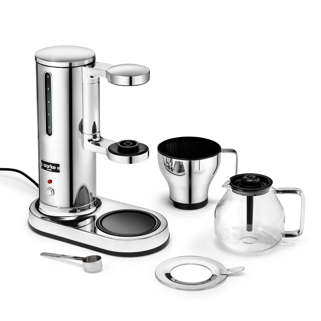 Aarke Coffee Maker - Electric 10 Cup / 42 fl oz Drip Brewer with Automatic Drip-Stop, Glass Carafe, Brews Full Pot in Under 6 Minutes, SCA Certified