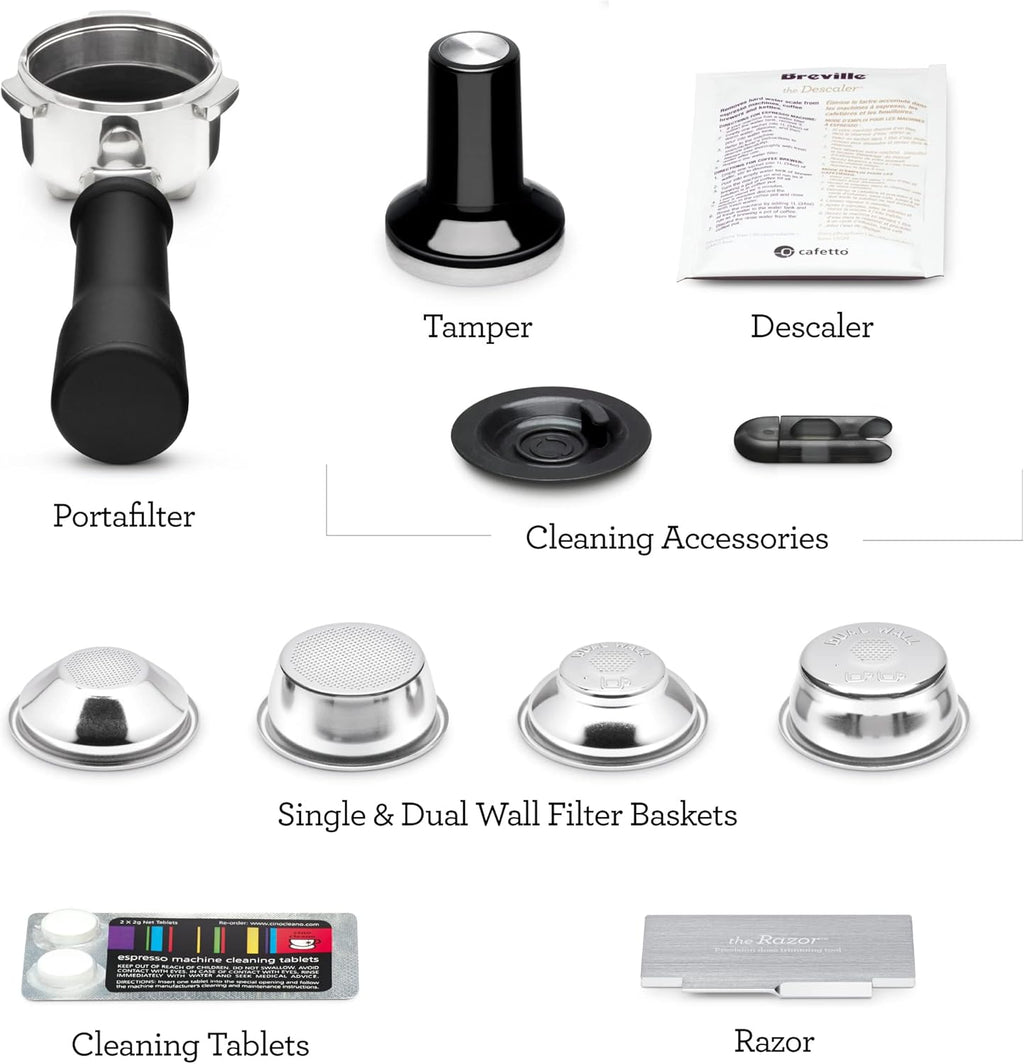 Breville Bambino Plus Espresso Machine BES500BSS, Brushed Stainless Steel