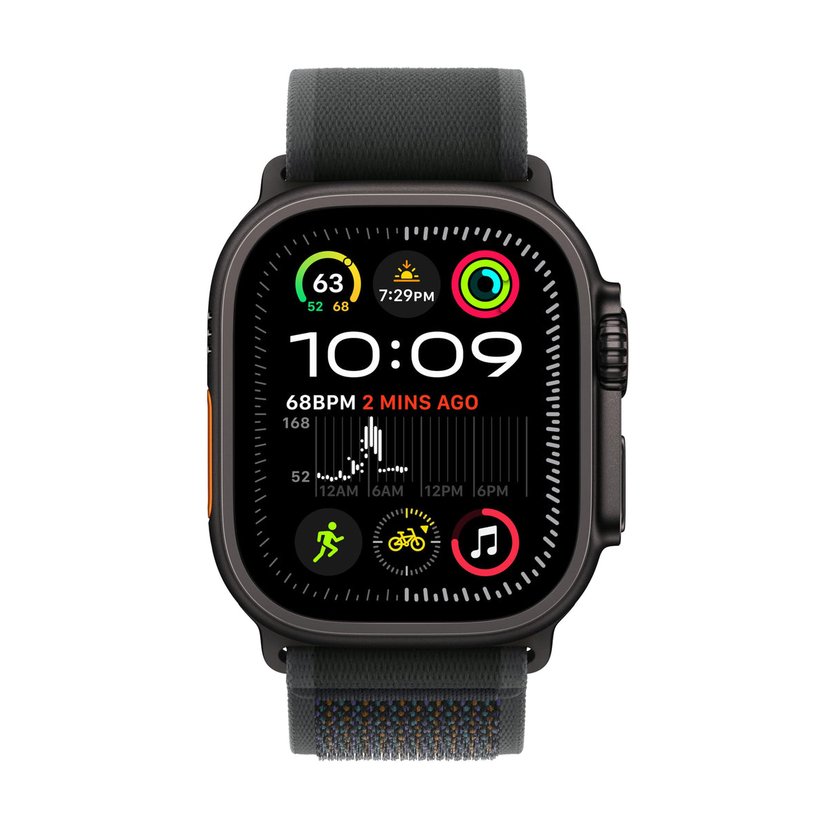 Apple Watch Ultra 2 (GPS + Cellular, 49MM) - Black Titanium Case with Black Ocean Band (Renewed Premium)