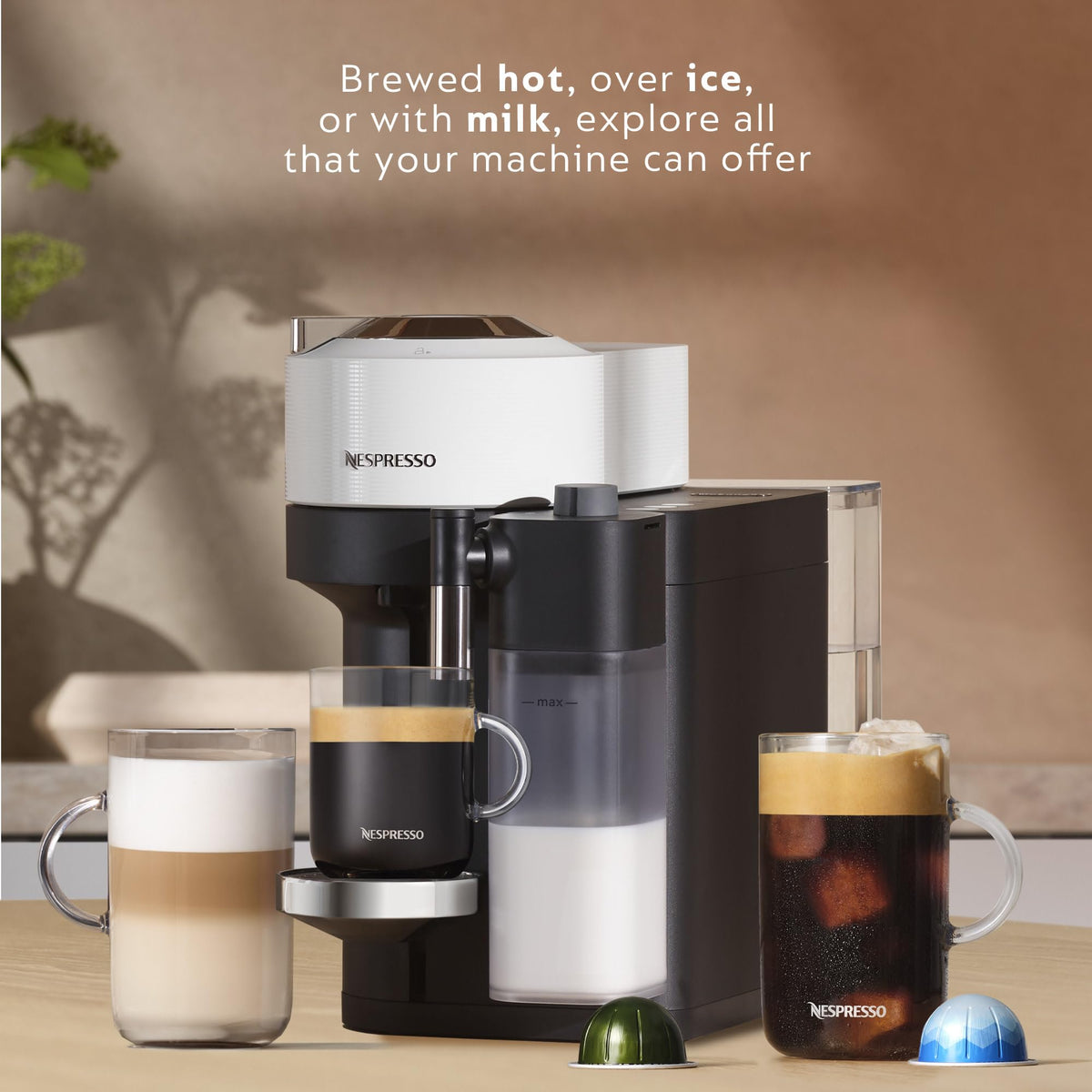 Nespresso Vertuo Lattissima Coffee and Espresso Maker by De'Longhi, Matte Black & Glossy
