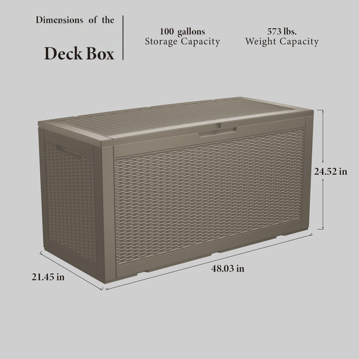 Mersco 320 Gallon Double-Wall Resin Deck Box - Lockable Waterproof Outdoor Storage Box, 1000lbs Capacity & Doubles as Seating for Patio Furniture