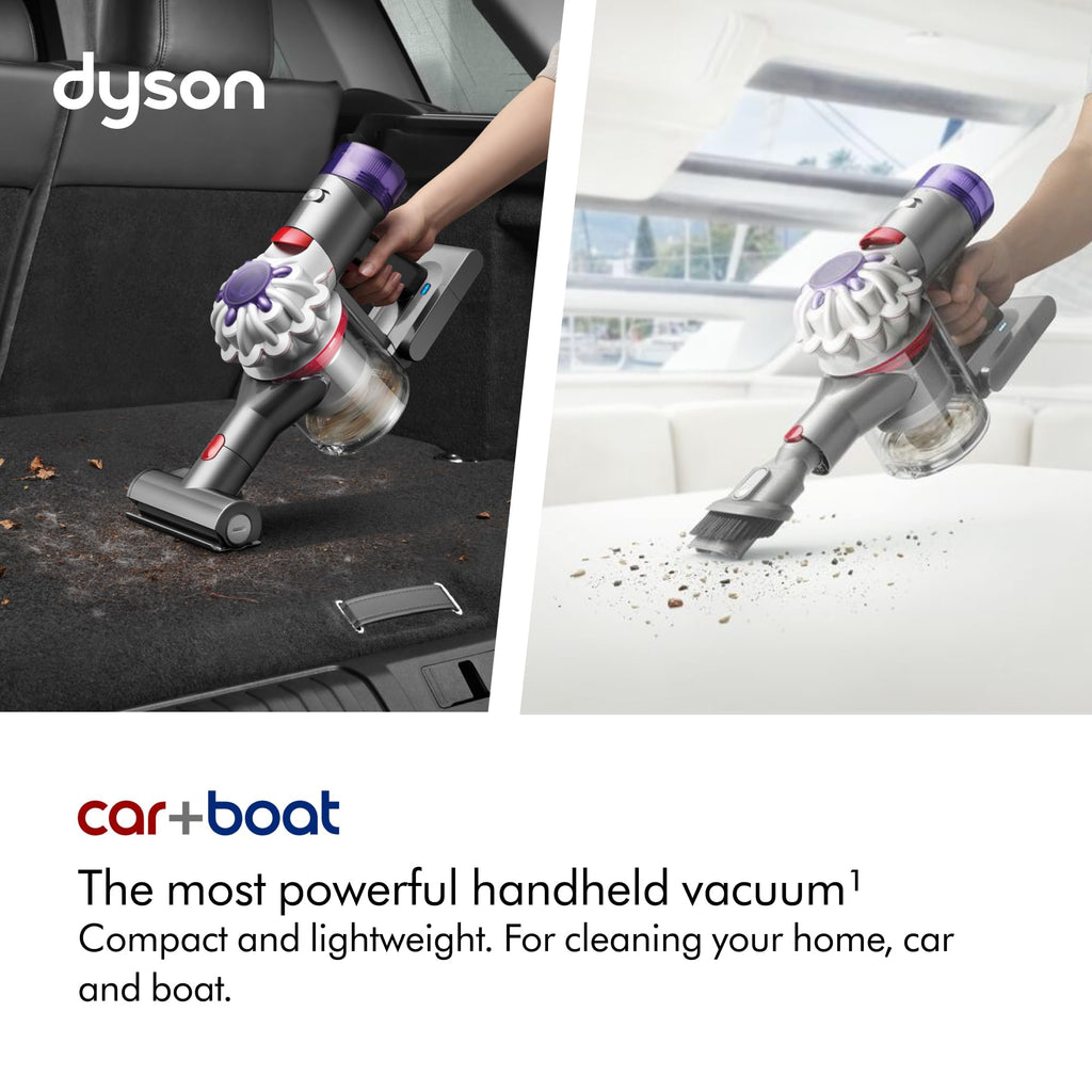 Dyson Car+Boat Handheld Vacuum, Cordless and Lightweight, Cleans Hard Surfaces and Upholstery, 115AW, 2 Power Modes, Up to 50 Minutes2