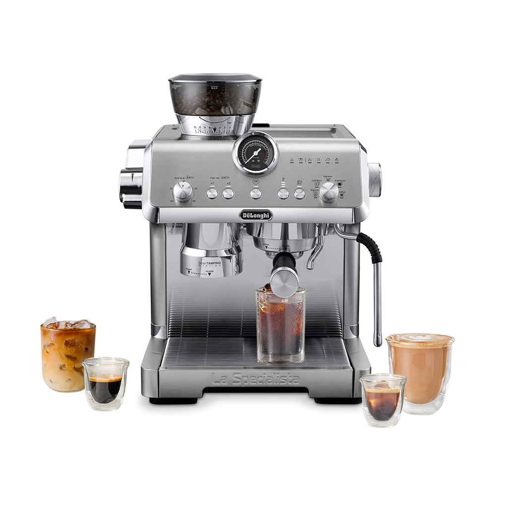 De'Longhi La Specialista Arte Evo Espresso Machine - Compact Cold Brew Coffee Maker with Grinder, Milk Steam Wand/Frother & Tamping Tools - Home