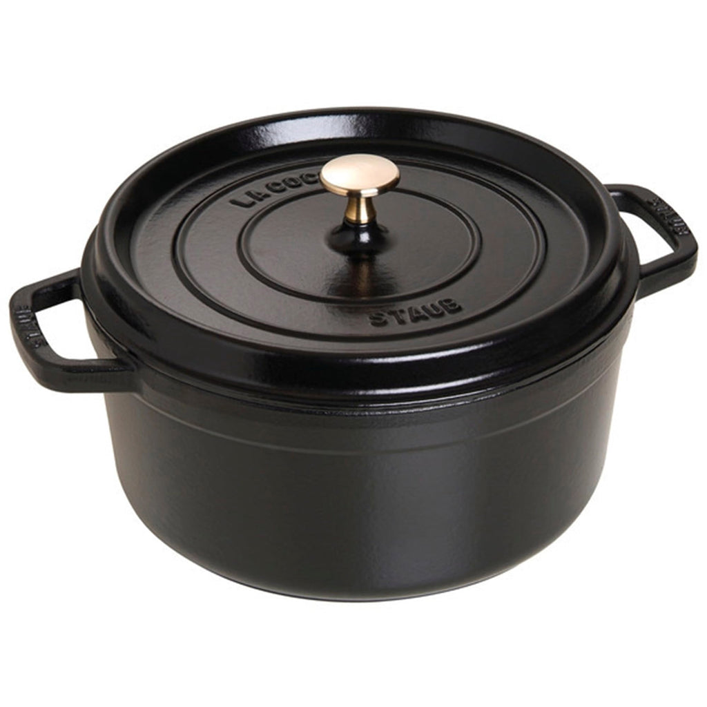 Staub Cast Iron 7-qt Round Cocotte - White Truffle, Made in France