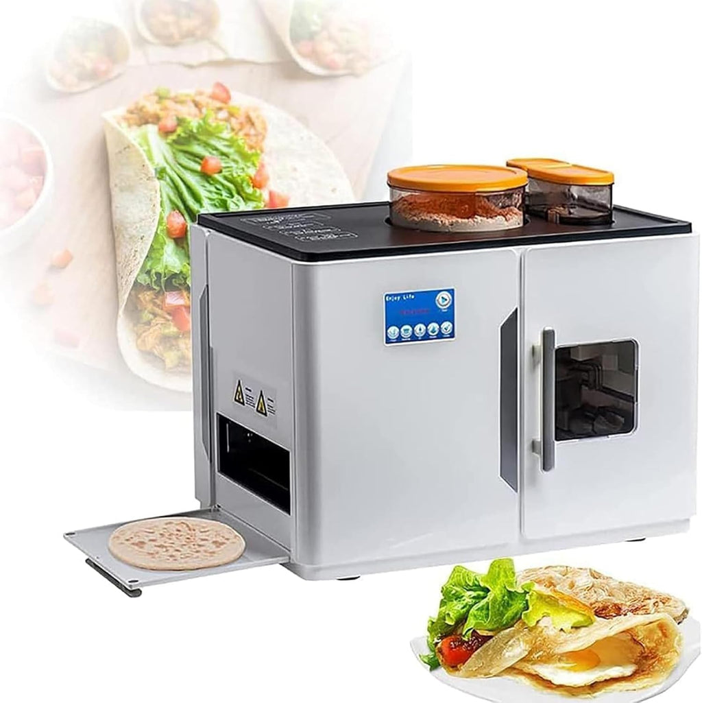 Fully Automatic Roti Maker, Electric Chapati Tortilla Pancake Flatbreads Pita Making Machine, Rotis Naan Maker, One Key to Make 20 Pcs/One Time, for