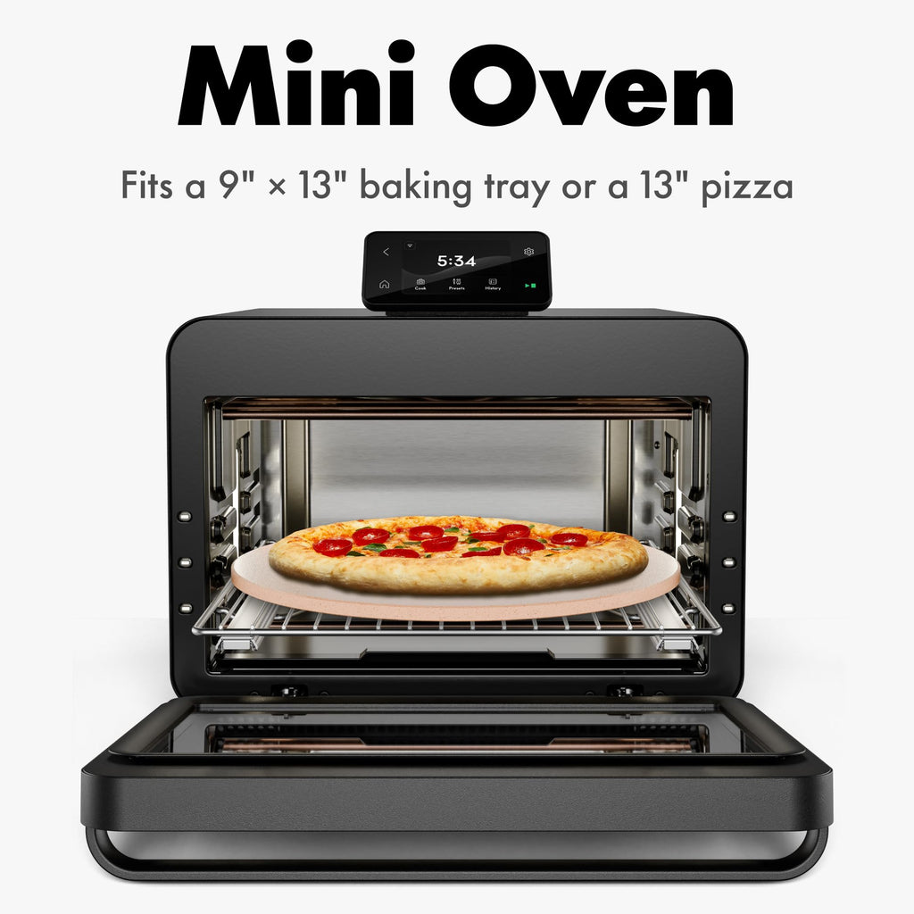 CHEF iQ MiniOven Smart Toaster Oven Air Fryer Combo, 11-in-1 Countertop Convection Oven, Bake, Broil, Air Fry, Broil, Dehydrate, 1750W, 25 Qt